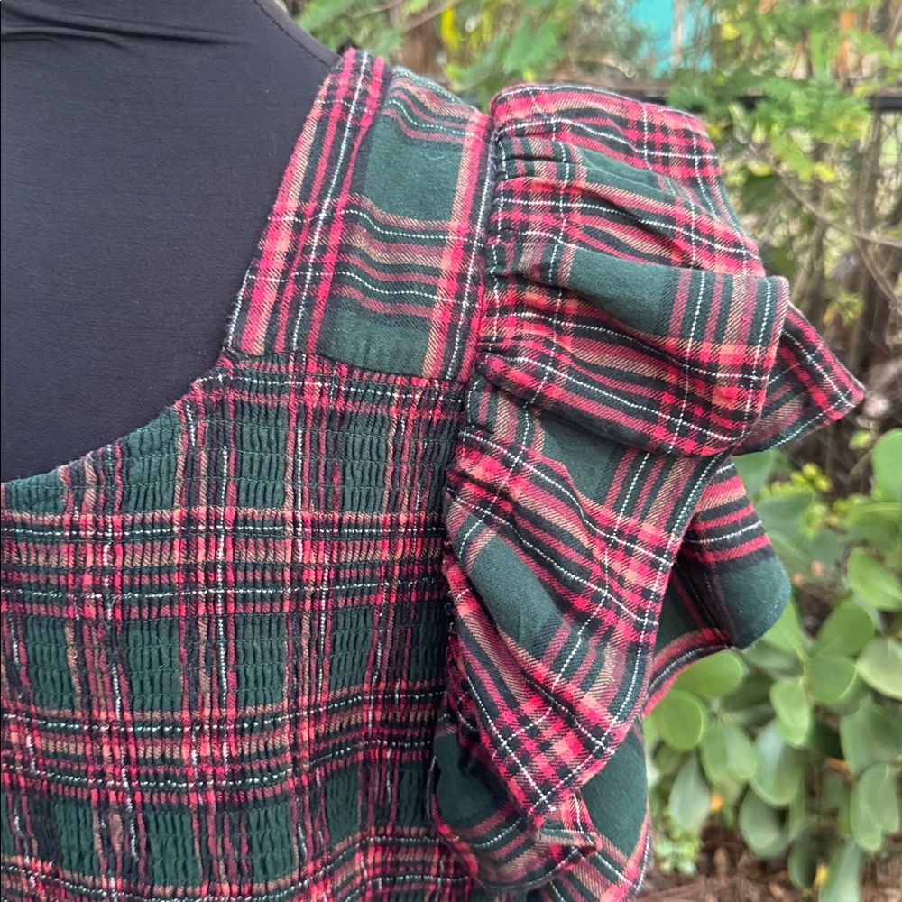 Ivy City Co Hattie Dress in Evergreen Plaid, size 3X - Picture 6 of 8